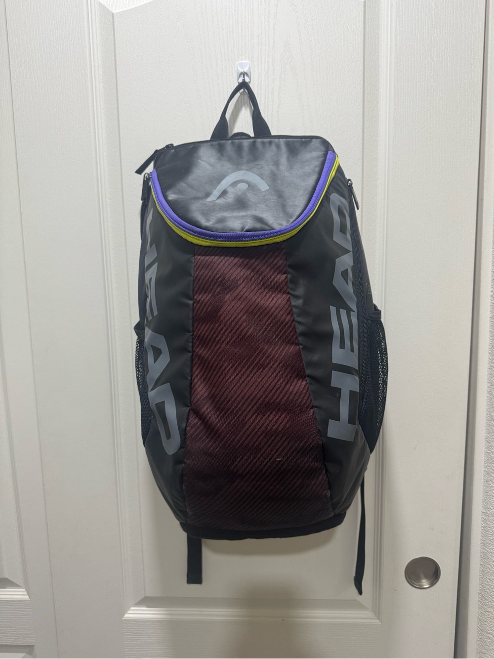 HEAD Tennis Backpack Black Purple Racquet Sports Bag